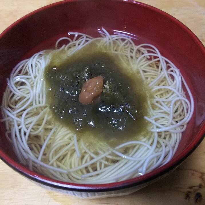 梅とろろ昆布にゅうめん